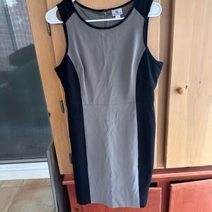 Worthington Black and Gray Sleeveless Mini Dress